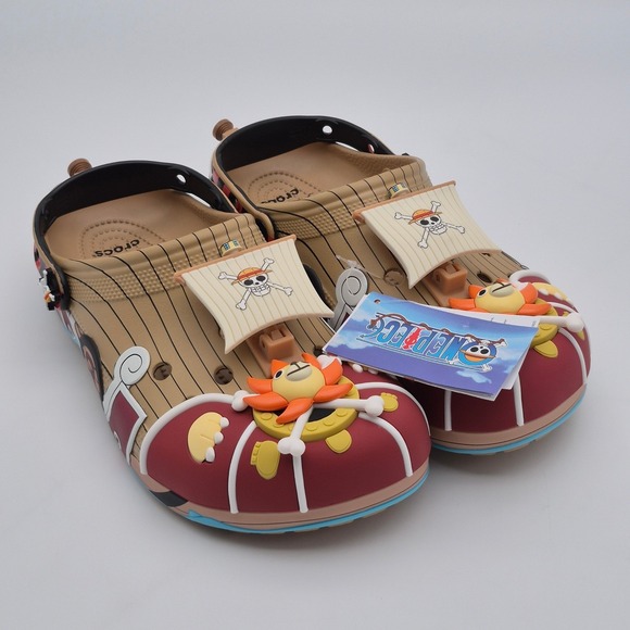 Crocs Classic Clogs One Piece The Thousand Sunny Men's Size 13 Shoes Causal - Picture 7 of 13